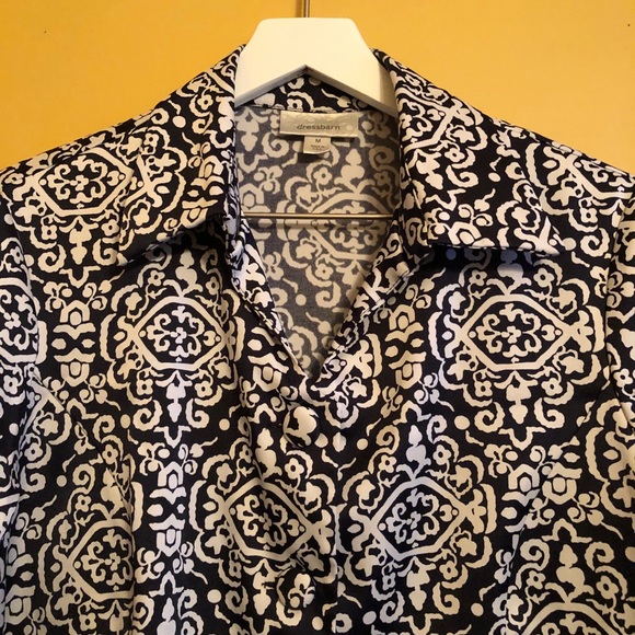 Dressbarn Shirts(1)-Blue&White (2)-Brown&White B13 - Picture 8 of 10